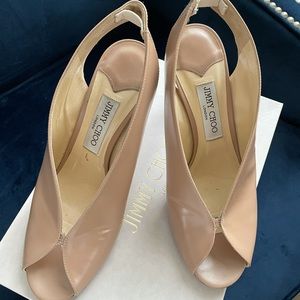 Jimmy Choo tan heels
